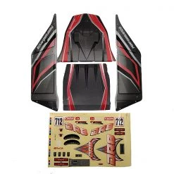 FTX DR8 Body With Decals (Red)