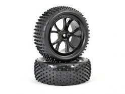 FTX Front Buggy Wheel And Tyre Set Black - Vantage