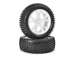 FTX Front Buggy Wheel And Tyre Set White - Vantage