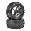 FTX Rear Buggy Wheel And Tyre Set Black - Vantage