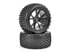 FTX Rear Buggy Wheel And Tyre Set Black - Vantage