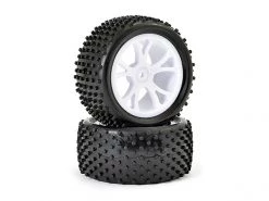 FTX Rear Buggy Wheel And Tyre Set White - Vantage