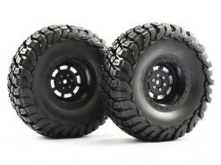 FTX Mauler 2.2 All Terrain Tyres Pre-Glued On Black Wheels (2)