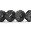 FTX Outback Mini Swamper Tyre And Wheel Set - Black (4)
